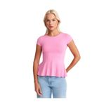 Dilvin Peplum T-shirt, 38, 101A31992, Pembe, Kadın