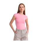 Dilvin Poliamid T-shirt, 38, 101A30856, Pembe, Kadın