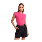 Dilvin Poliamid T-shirt, 40, 101A30856, Fuşya, Kadın