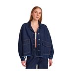 Dilvin Rins Yıkama Oversize Denim Mont, 34, 65362, Lacivert, Kadın