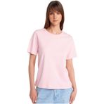 Dilvin Toz Pembe Bisiklet Yaka Basic T-Shirt, 36, 101A31763, Toz Pembe, Kadın