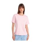 Dilvin Toz Pembe Bisiklet Yaka Basic T-shirt, 40, 101A31763, Toz Pembe, Kadın