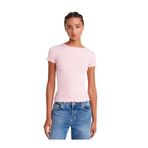 Dilvin Toz Pembe Kısa Kollu Basic T-Shirt, 36, 101A31935, Toz Pembe, Kadın