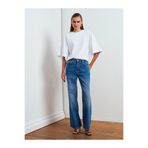 Dilvin Wide Leg Kot Pantolon, 38, 101A72053, Mavi, Kadın