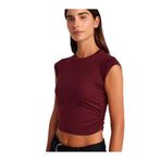 Dilvin Yanları Büzgü Detaylı T-Shirt, 36, 101A30899, Bordo, Kadın