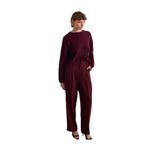 Dilvin Yüksek Bel Pantolon, 38, 103A07954, Bordo, Kadın