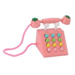 Dilwe Ahşap Oyuncak Telefon Telefon Aile Bağlama Için Kayın Ahşap Malzeme Ile Çocuklar İçin Cep Telefonu Oyuncak Aile Bağlama Etkileşimli Öğrenme (PINK)