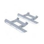 Dilwe Bir çift Alüminyum Alaşımlı Yan Pedallar Footrest Plaka Aksesuarları Uyar 1/10 EKSENEL SCX10 RC Paletli Araba RC Paletli Parçaları (gümüş bir)