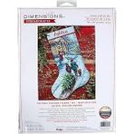 Dimensions 70-08995 Tatil Geleneği Kendin Yap Kişiselleştirilebilir Noel Kanaviçe Çorap Seti, 40 Cm L, 14 Adet Aida, Çeşitli