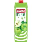 Dimes 1 lt Ekşi Elma Cam Şişe Meyve Suyu