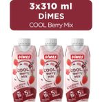 Dimes Cool Berry Mix Meyve Suyu Ferahlatıcı Hibiskus Aroması 310 ml 3 Adet