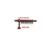di'mora by ağbaht züc. Ceviz Raysız Ahşap Rustik Perde Askısı Rustik Borusu - 200 Cm