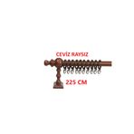 di'mora by ağbaht züc. Ceviz Raysız Ahşap Rustik Perde Askısı Rustik Borusu - 225 Cm