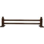 Di'Mora Cenova S Pile ve Perde Düğmesi Uyumlu Çetray Çift Raylı Modern Ahşap Rustik - Ceviz - 125 CM