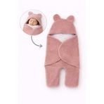 DIMPLE BABY 0 - 12 Ay Içi Elyaflı Kulaklı Welsoft Dış Kundak Bebek Battaniye