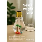 Dimute Shop Ampul Şeklinde LED Işıklı Hava Nemlendirici – Buhar Makinesi, Oda Nemlendirici, Gece Lambası