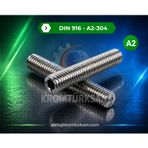 DIN 916 A2 M8x25 Paslanmaz Setskur Civata