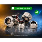 DIN 985 A2 M14 Paslanmaz Fiberli Somun