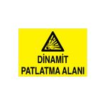 Dinamit Patlama Alanı Uyarı Tabelası - 50x70 Alüminyum Kompozit Panel - PM5