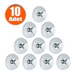 Dinar Çekmece Dolap Dolabı Kapak Kulpu Kulpları Kulbu Krom Metal Kulp (10 Adet) Mobilya Mutfak