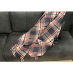 Dinarsu Cozy Life Pamuklu Skoç Tv Battaniyesi 130 x 170 cm - Bordo - Lacivert