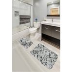 Dinarsu GRİ İSKANDİNAV İKİLİ BANYO PASPASI