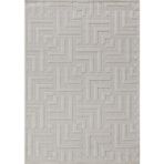 Dinarsu Halı Grace 54100 261 Krem Yıkanabilir Geometrik Hasır Halı 80 x 450 cm Saçaksız Taban