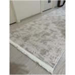 Dinarsu Jel Kaymaz Halı Asos Nevra Vizon Kaymaz Taban Yolluk Yıkanabilir Halı Krem Spor Saçaklı - 150 x 320 cm