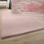 Dinarsu Loft Peluş Halı Antrasit - 80 x 150 cm - Beyaz - Pembe