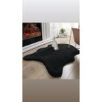 Dinarsu Loft Peluş Post Halı 60X100 - Siyah - 60 x 100 cm