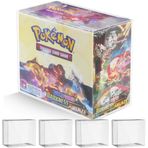Dinavio Crafthouse PET Plastik Pokemon Güçlendirici Kutu Kılıfı - Pokemon Booster Kutusu Vitrin Koruyucu - Pokemon Saklama Kutusu - 0,5 mm Kalın Koruyucu Pokemon Kart Vitrin (5'li Paket)