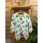 Dinazor Desenli Bebek Pijama Takımı - 6 Ay - Beyaz