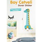 Dinazor Temalı Boy Ölçer Boy Ölçme Cetveli Çocuk Odası Duvar Sticker Seti Kreş Anasınıfı-T1198