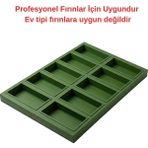 Dinç Kitchen Profesyonel Ciabatta Ekmek Tavası & Tepsisi 40X60 10 Göz - Yeşil