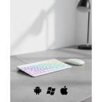 Dinç Store 44 Türkçe Q Aydınlatmalı Klavye Mouse Seti Kablosuz Bluetooth Destekli Dinç Store - 1 - 001-Renkli