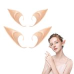 dinghaole 2 Çift Lateks Peri Kulakları, Elf Kulakları, Anime Parti Giydirme Peri Vampir Hobbit, Maskeli Balo Elf Vampir Kulakları, Cadılar Bayramı Noel Cosplay Aksesuarları Kostüm