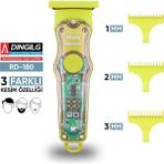 Dingilg RD-180 Kırmızı Turbo Şarjlı Kademeli Saç Sakal Tıraş Makinesi Erkek Kişisel Bakım - Sarı