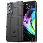 Dinglijia Motorola Edge 20 Kılıfı için Tasarlandı, Askeri Sınıf Darbeye Dayanıklı Koruma, Düşmeye Test Edilmiş Kapak ve Kamera Lensi Koruması Motorola Edge 20 HD Siyah için Shiled Telefon Kılıfı