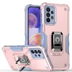 Dinglijia Samsung Galaxy A23 için Tasarlanmış Kılıf Döner Ayak, Düşme Test Edilmiş Kamera Kapağı Lens Koruması Samsung A23 JQZH için Şiled Telefon Kılıfı Pembe Altın