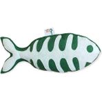 Dino Pet Oyuncak - Kedi Naneli (Catnipli) Kedi Oyuncağı - Keçe Yeşil Balık - Koyu Yeşil