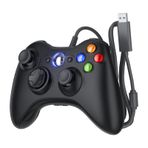 Dinosoo Replacement for Xbox 360 Controller Wired, Upgraded Joystick Compatible Steam Games Windows 11/10/8/7 PC Controller compatible