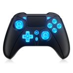 Dinosoo RGB Wireless Controller for PS4/Slim/Pro/PC, Colorful RGB lights - Blue Red Green Pink Orange Cyan Purple, with Multi-Touch Pad 6-Axis Motion Sensor Turbo Dual Vibration Battery