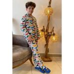Dinozor Desenli Erkek Çocuk Pijama Takımı