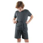 Dinozor Erkek Çocuk Gri Alt Üst Pijama Takım