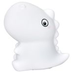 Dinozor LED Gece Işık Dokunmatik Sensörü Renkli Karikatür Silikon USB Şarj Edilebilir Yatak Odası Başucu Lambası Çocuklar Için Çocuk Bebek Hediye | LED Gece Işıkları - Beyaz