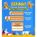 Dinozor Temalı Okul Kreş Kişiye Özel Isim Etiket Seti - Model 462
