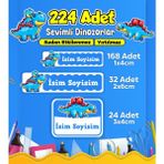 Dinozor Temalı Okul Kreş Kişiye Özel Isim Etiket Seti - Model 465