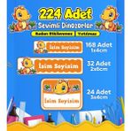 Dinozor Temalı Okul Kreş Kişiye Özel Isim Etiket Seti - Model 466