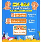 Dinozor Temalı Okul Kreş Kişiye Özel Isim Etiket Seti - Model 469