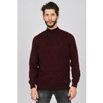 Dio Rise Erkek Desenli Yarım Balıkçı Kazak 650189280 Bordo